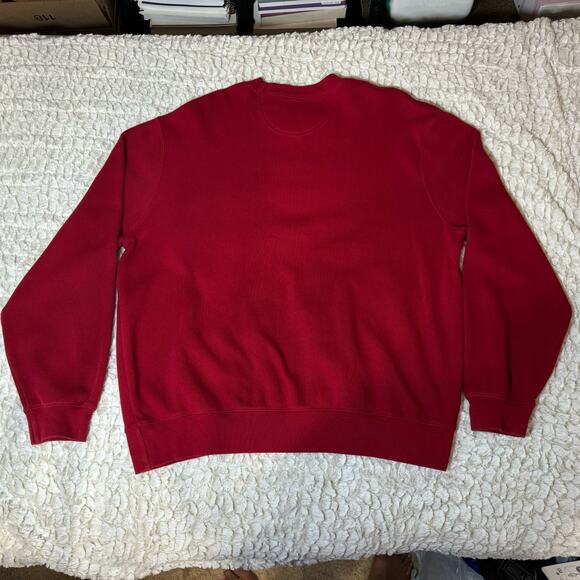 Faconnable 100% Cotton Crew Neck Sweater Red Men’s Size Large L - Picture 6 of 8